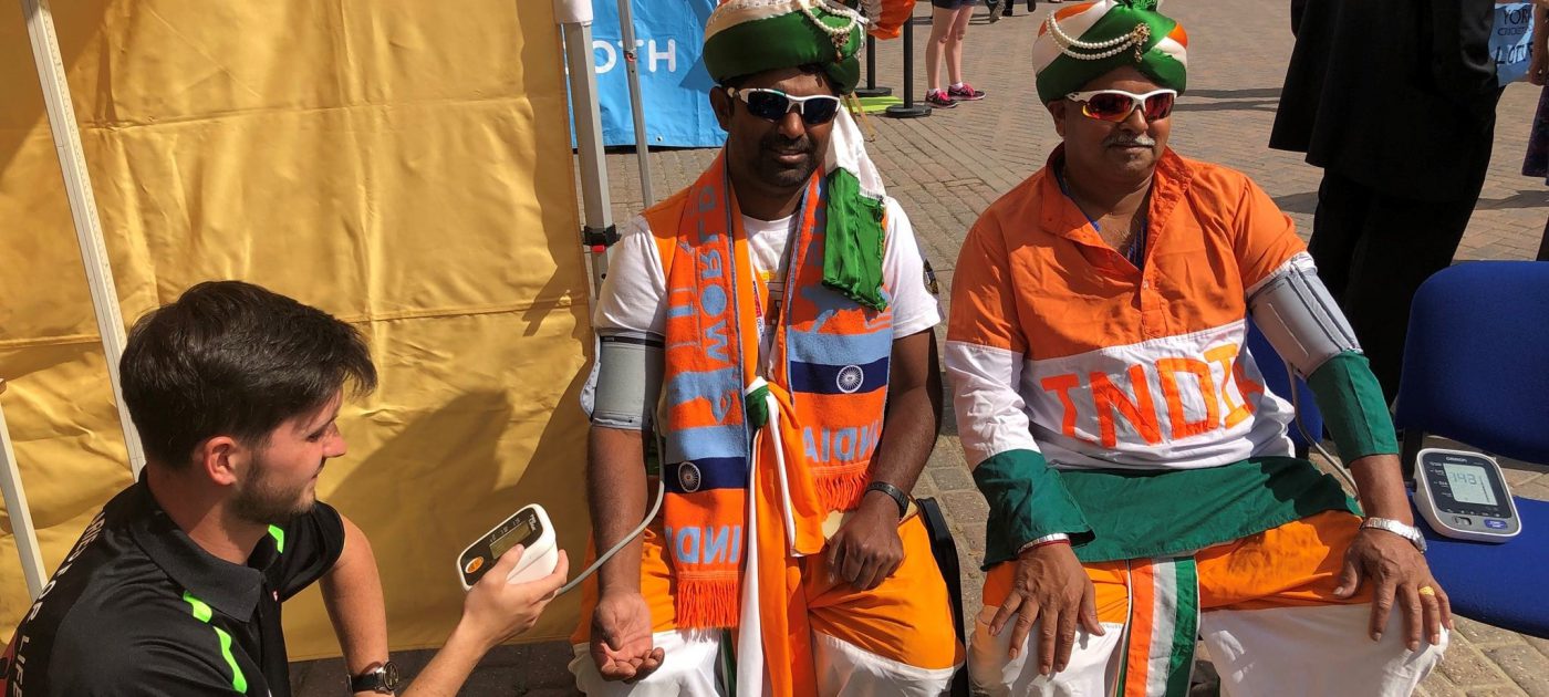The beating heart of cricket: free health checks at cricket matches with Boundaries For Life The beating heart of cricket: free health checks at cricket matches with Boundaries For Life